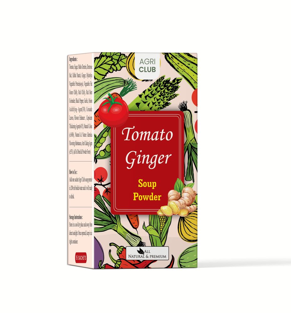 Agri Club Instant Tomato Ginger Soup Powder 15 Sachets, Each 15gm