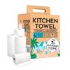 Honest Home 2 Ply Kitchen Towel Roll | 240 Pulls Total | 60 Pulls x 4 Rolls | Strong, Absorbent & Food Safe | 100% Virgin Pulp view 1