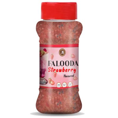 Brew Lab Strawberry Flavored Falooda | Instant Falooda Mix | Easy to Prepare| Ready to Eat 100 g