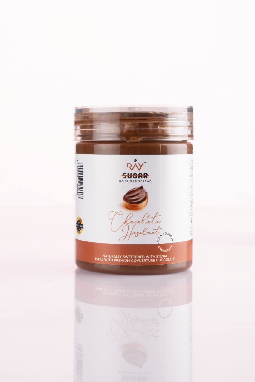 LB RAY 100% Sugar-Free Chocolate Hazelnut Spread/Nut Butter - Made with Natural Plant Sweetener NO ADDED SUGAR (250 gm, Pack of 1)
