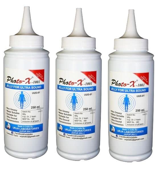 Photo-x Ultra Sound Gel (Set of 3) for use in Sonography and physiotherapy