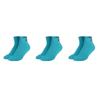 KUE Compression Ankle Socks For Men & Women I Improved Blood Circulation, Pain Relief, Daily Use, Running & Sports, Premium Fabric, Moisture Wicking I Ankle Length Sports Socks (Single Pair - Turquoise - L/XL)