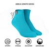 KUE Compression Ankle Socks For Men & Women I Improved Blood Circulation, Pain Relief, Daily Use, Running & Sports, Premium Fabric, Moisture Wicking I Ankle Length Sports Socks (Single Pair - Turquoise - L/XL) view 4