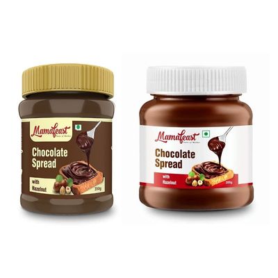 Mamafeast Chocolate Spread Hazelnut | Best For Chocolate Dishes Bread Cakes Shakes Dosa Roti Package Of 200 And 350 Grams