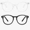 CREEK Unisex Blue Cut Anti Glare Round Glasses Combo Pack Of 02 for Eye Protection from UV by Computer/Tablet/Laptop/Mobile (With Testing kit and Lens Cleaner) (BLACK & CLEAR) view 2