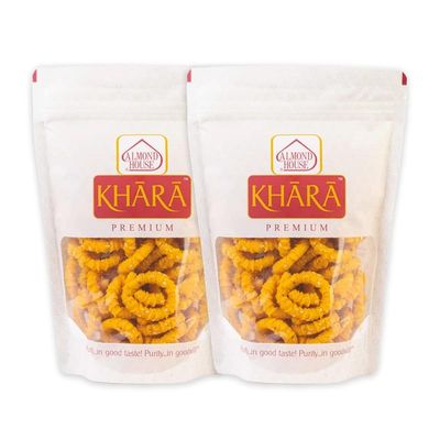 Almond House Chagodi | Namkeen Snacks | No Artificial flavour| Made with Pure Groundnut oil | Chakli | Chakoli | Tea Time Snack | Tradtional Snacks | Ready To Eat | Pack of 2-200g each