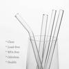 Nafender Glass Straws Reusable Drinking Straws 2 Wide Smoothie Straws & 4 Bent Straws & 4 Straight Straws with 2 Cleaning Brush view 2