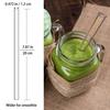 Nafender Glass Straws Reusable Drinking Straws 2 Wide Smoothie Straws & 4 Bent Straws & 4 Straight Straws with 2 Cleaning Brush view 4