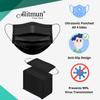 ALITMUN 3 Ply Protective Surgical Face Mask (Black), CE & ISO certified with Adjustable nose pin and soft ear loop, Melt-Blown Fabric 3 Layer mask, (without valve, Pack of 500), BFE & PFE > 99% view 3