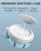 Denture Case, Definitely No-Leak Denture Bath Box for Traveling Perfectly, Denture Cup with Strainer & Magnetic Mirror, Completely Clean Care for Retainer, Mouth Guard, & Denture view 2