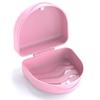 Orthodontic Mouthguard Case Dental Retainer Case-Pink view 1