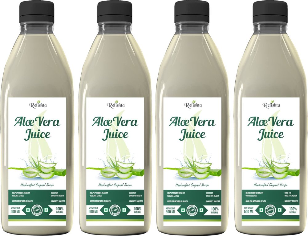 Relishta Aloe Vera Juice - Purifies Blood and Boosts Immunity - 500 ml Each - Pack of 4