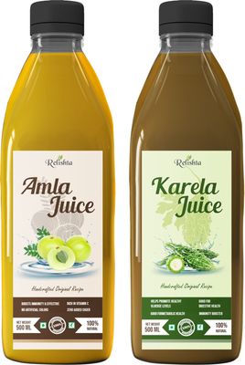 Relishta Amla & Karela Juice - (2x500ML) Purifies Blood and Boosts Immunity
