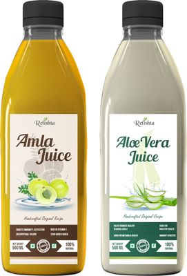 Relishta Amla & Aloe Vera Juice - (2x500ML) Purifies Blood and Boosts Immunity