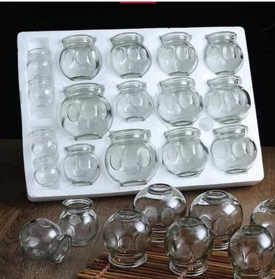 ACS Acupressure Glass Fire Vacuum Cupping Therapy Set of 16pcs