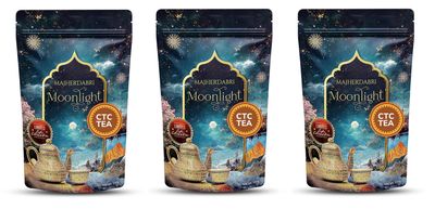 DABRI Moonlight CTC Tea 300 gm|Pack of 3 x 100 gms Each Pouch|Rare handpicked tea from Majherdabri Tea Estate |Pure Natural |Delicate Floral Notes |Limited Edition Chai Patti |Rich in Antioxidants