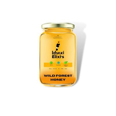 IDUKKI ELIXIRS Wild Forest Honey | 100% Raw Pure and Natural, Unprocessed & Unpasteurized Honey (1 Kg)