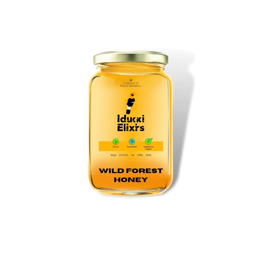 IDUKKI ELIXIRS Wild Forest Honey | 100% Raw Pure and Natural, Unprocessed & Unpasteurized Honey (1 Kg)