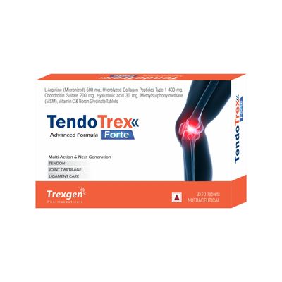 Trexgen TENDOTREX FORTE Advanced & Complete Tendon, Joint Cartilage & Ligament Care (Pack of 1 count, 30 capsules)