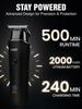 VGR V-937 Professional Corded & Cordless Hair Trimmer for Men with 500min Long Runtime | 2000mAh Lithium Battery with Led Display (Black) view 2