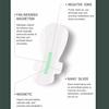 ERHETUS Biodegradable Sanitary Pads for Women, Pure Organic Cotton & Bamboo Fiber Base Sanitary Napkins | Soft, Ultra-thin, High Absorbent, Rash Free Pad for Day-Night Protection - 23 Pads, XXL, 350mm view 2