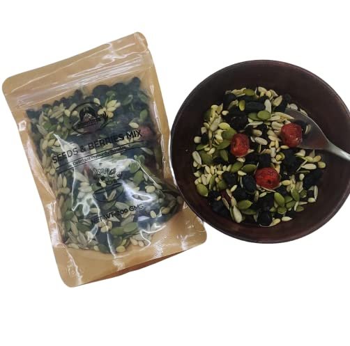 ALAMBYA Seeds & Berries Mix | Varities of Assorted Dry Fruit Mix with Berries, Nuts, Seeds & Fruits | Immunity Booster [ 200 Gram ]