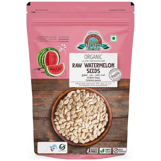 HEALTHFIELDS Organic Watermelon Raw Seeds 250 Gm