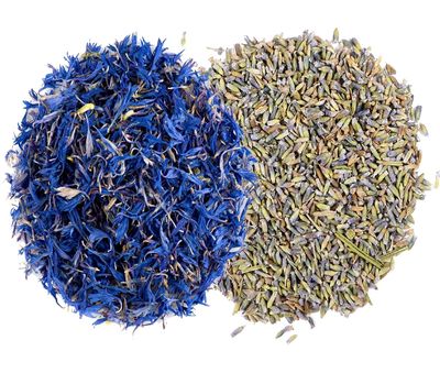 A D Food & Herbs Combo of Dried Lavender/Blue Corn Flower Petals Aromatic Edible for Homemade Lattes, Tea Blends, Bath Salts, Gifts, Crafts each of (250)