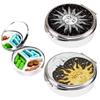 2pcs Round Pill Box,3 Compartment Small Pill Case for Purse & Pocket, Cute Mini Medicine Organizer Travel PillboxPortable First aid Pill Container view 1