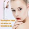 White Eyebrow Hair Remover, Painless Portable Precision Electric Eyebrow Hair Trimmer Portable USB Rechargeable Eyebrow Hair Razor with Light view 4