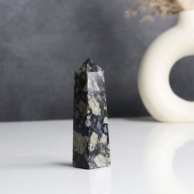 9Dzine Que Sera Crystal Tower Obelisk Point Pencil 100-150 Gm | Que Sera Stone Pencil Tower for Home Dcoration Vastu