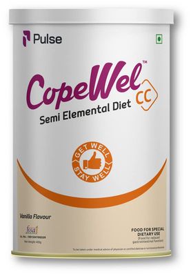 CopeWel CC (Critical Care, Semi- Elemental Diet) - to meet the nutritional needs in critically-ill GI Impaired patients - 400g- Vanilla Flavour
