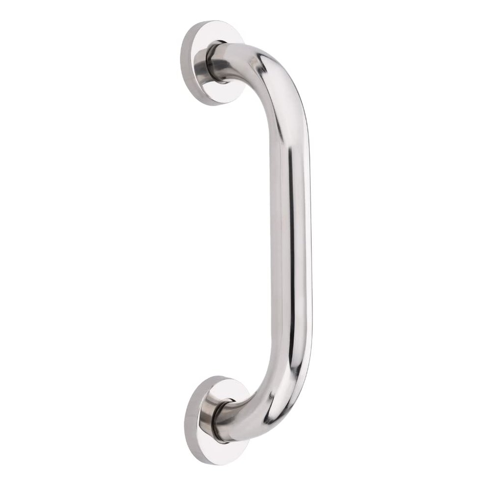 DecorDepo Elegant and Durable Stainless Steel Grab Bar SS Finish 12 Inch with Screws 25 mm Dia Set of 1 Pcs