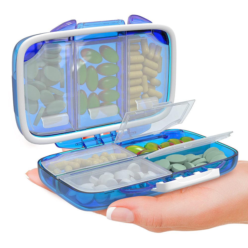 BEXEEN Pill case - Blue Pill Dispenser