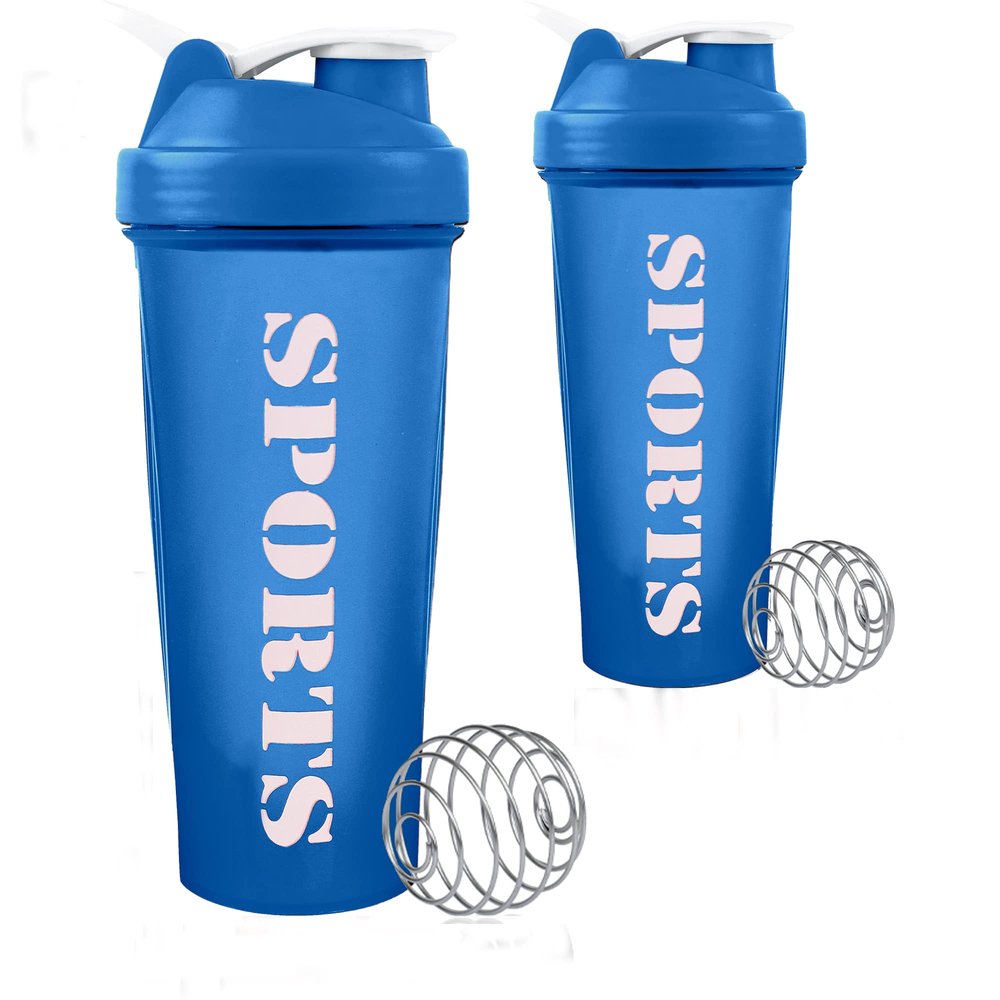 COOL INDIANS Protein Shaker Bottle Combo for Gym| Sipper Bottle| Shaker Bottle| BPA-Free and 100% Leak-Proof Protein Shaker Bottle (Blue)