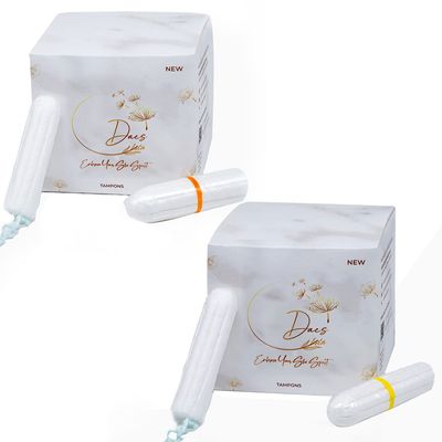 DAES tampons- 36 pieces ||For Heavy + Regular flow || Combo Pack || Biodegradable Tampons || Rash Free || Odour Free|| leakproof||organic cotton tampons