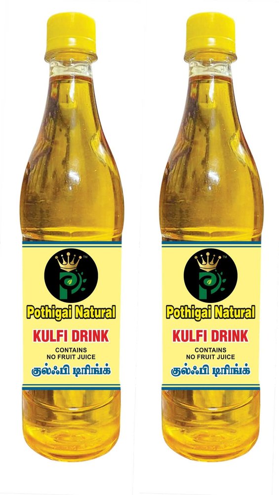 Pothigai Natural - Kulfi Sharbat (kulfi drink) 1500 ml/Energy Booster/Sweet and Healthy Drink/Summer Drink (Pack of 2)