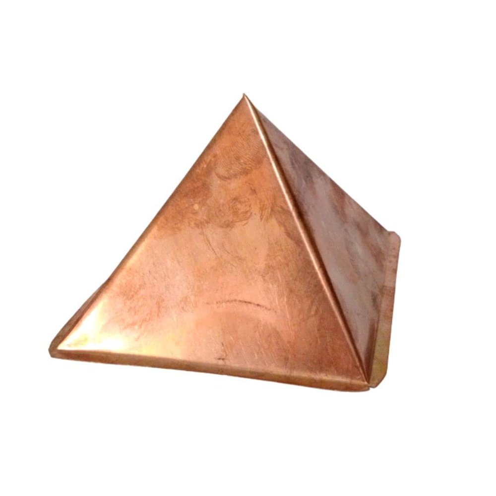 VVC Pure Copper Pyramid 4 Inches for Positive Vastu Energy for Vibrations at Home, Office, Factory, Plot Powerful Positive Energy Remedies, for Health and Wealth Benefits