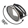 Loom Tree Classic Oval Scuba Dive Mask No Fogging Tempered Glass Underwater Glasses Black view 3