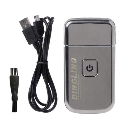 HIENA Men Electric Ultra Thin Shaver, Rechargeable Single Foil Shaver, Reciprocating Mini Electric Razor For Facial Care Beard Trimmer, Cordless USB Travel Shaver, Silver