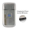 HIENA Men Electric Ultra Thin Shaver, Rechargeable Single Foil Shaver, Reciprocating Mini Electric Razor For Facial Care Beard Trimmer, Cordless USB Travel Shaver, Silver view 4