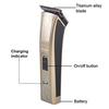 JPRO Metal Waterproof Professional Kemei50017 Corded/Cordless Trimmer Rechargeable Runtime: 60 Min Trimmer for Men view 2