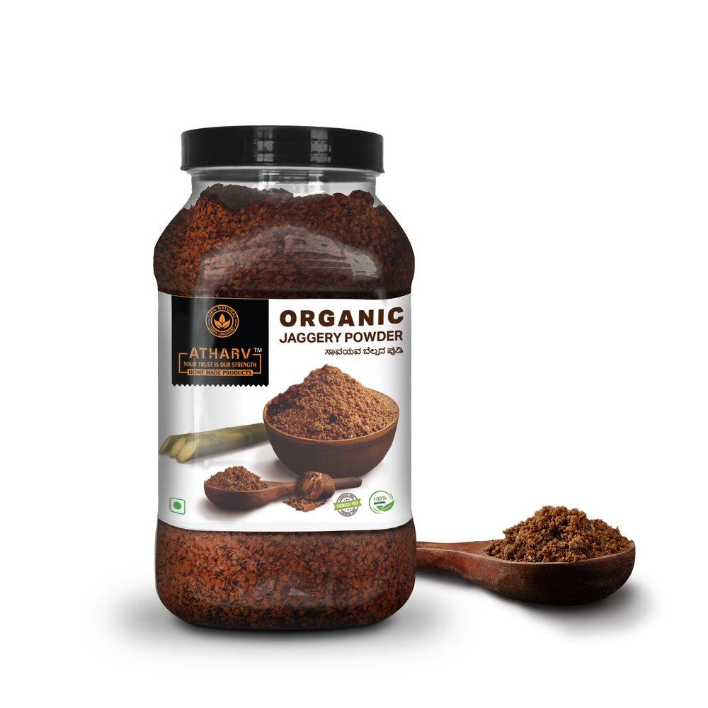 ATHARV Organic Jaggery Powder I 100% Natural, No Chemical Added I Made the ancient way I Pack of 2-1Kg