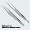 Tweezers, High Closure Golden Feather Tweezers Eyelash Grafting Tweezers, Dolphin Clip for Women Lady view 3
