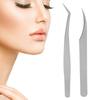 Tweezers, High Closure Golden Feather Tweezers Eyelash Grafting Tweezers, Dolphin Clip for Women Lady view 4