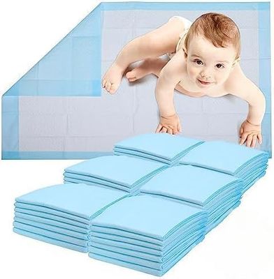 Healqu Disposable Baby Changing Pad Liners - 50 Pack, Super Soft, Absorbent and Waterproof - Mess-Free Baby Diaper Changes on Every Surface - 17x24 Inches