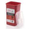 1 Quart | Biohazard Needle and Syringe Disposal Sharps Container with Flip Lid | for Diabetics - Pack of 1 view 2