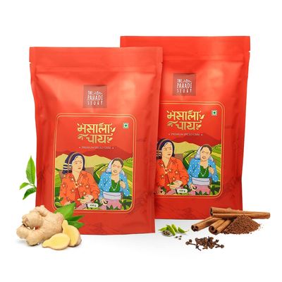 The Pahadi Story Masala Chai 900g (450g x 2) - Assam Harvest Blend with 100% Natural Spices, Rainy Season Special Tea Powder, Aromatic Chai Masala