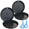 BVN Retainer Case, with 2 Pcs Aligner Removal Tool, 2 Pcs Mouth Guard Case, Black Denture Case, Mouthguard Case, Retainer Box, Denture Box for Disassembly of Oral Care view 1