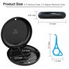 BVN Retainer Case, with 2 Pcs Aligner Removal Tool, 2 Pcs Mouth Guard Case, Black Denture Case, Mouthguard Case, Retainer Box, Denture Box for Disassembly of Oral Care view 2